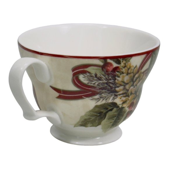 Yuletide Celebration Fine China Footed Porcelain Cup by 222 Fifth EUC - Picture 4 of 10